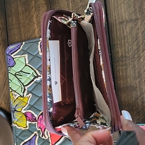 Vera Bradley RFID Front Zip Wristlet (Brown) - Picture 3 of 3